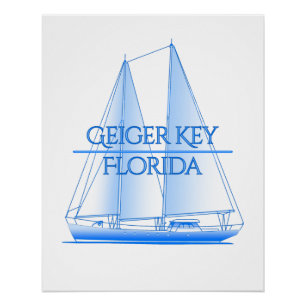 Geiger Key Coastal Nautical Sailing Sailor Poster