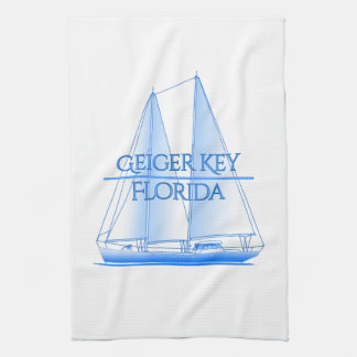 Geiger Key Coastal Nautical Sailing Sailor Tea Towel