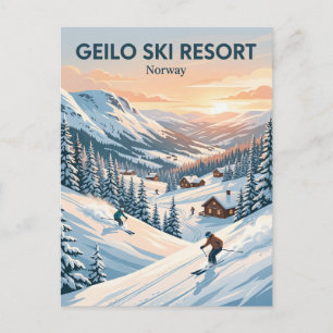 Geilo Ski Resort Norway Postcard
