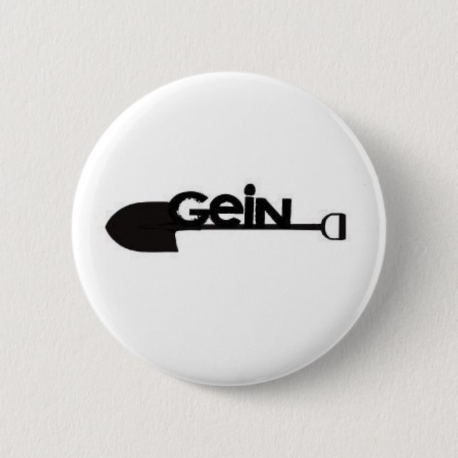 gein shovel logo 6 cm round badge (Front)