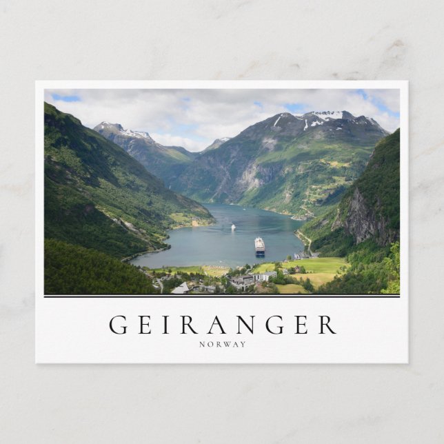 Geiranger fjord in Norway Postcard (Front)