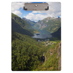 Geiranger Fjord landscape, Norway Clipboard