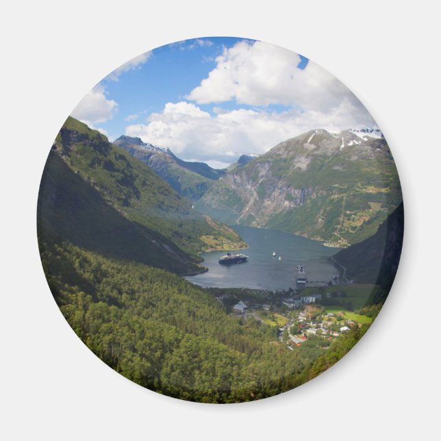 Geiranger Fjord landscape, Norway Magnet (Front)