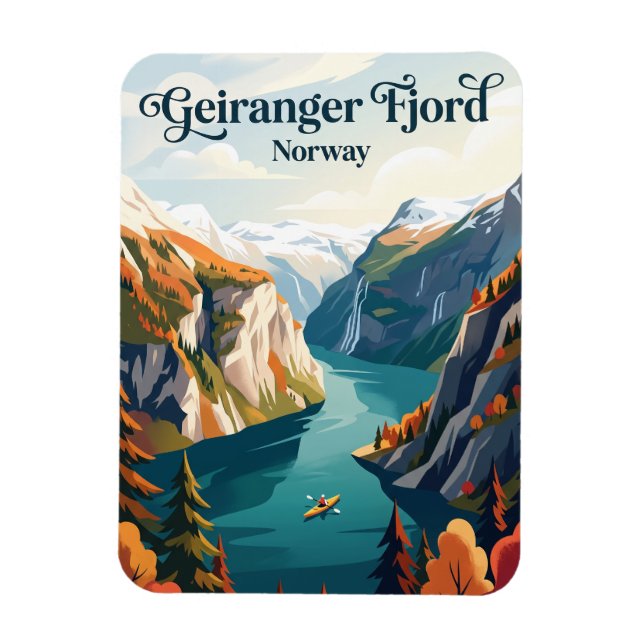 Geiranger Fjord Norway Magnet (Vertical)