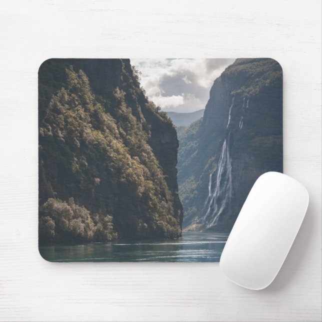 Geiranger Fjord Norway Mouse Mat (With Mouse)