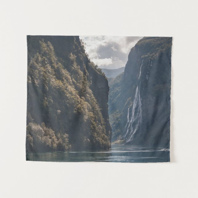 Geiranger Fjord Norway Tapestry (Front (Horizontal))
