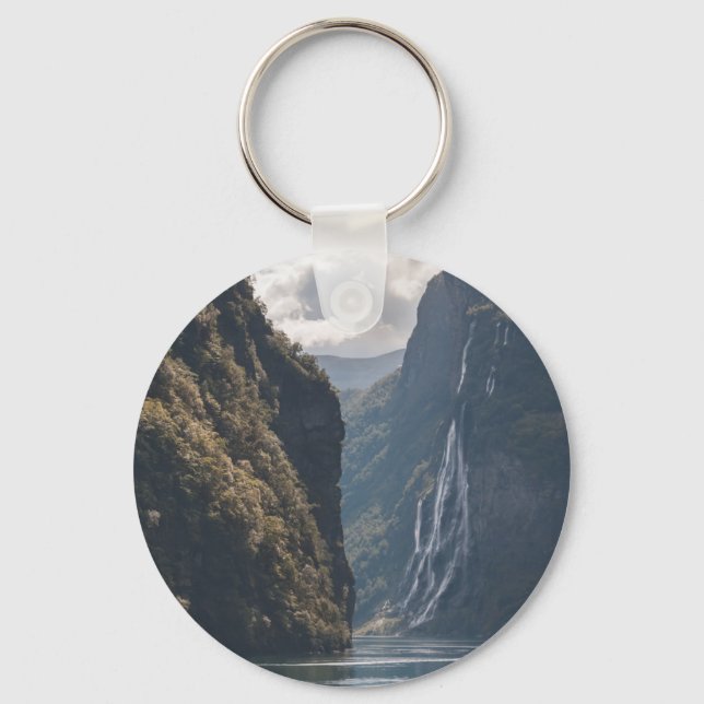 Geirangerfjord Norway Key Ring (Front)