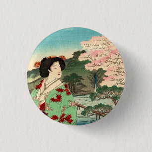 Geisha 3 Cm Round Badge