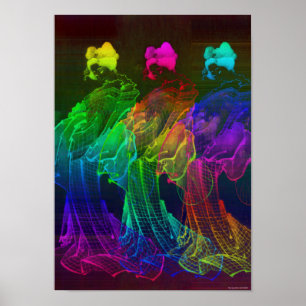 Geisha Abstract Japan Wall Art Poster