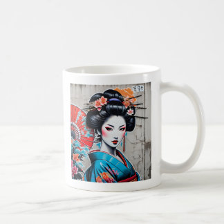 Geisha and Sakura: Japanese-Inspired Art Coffee Mug