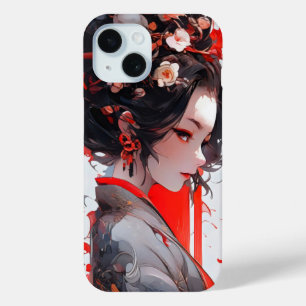 Geisha Anime Woman iPhone 15 Case