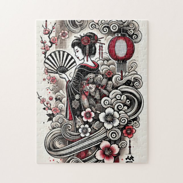 Geisha Art Jigsaw Puzzle (Vertical)