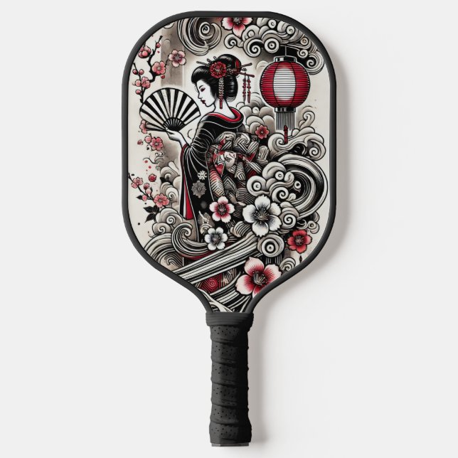 Geisha Art Pickleball Paddle (Front)