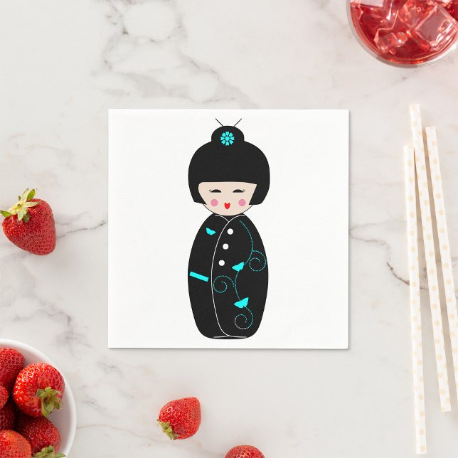 Geisha Cartoon Paper Napkins (Creator Uploaded)