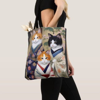Geisha Cats Tote Bag