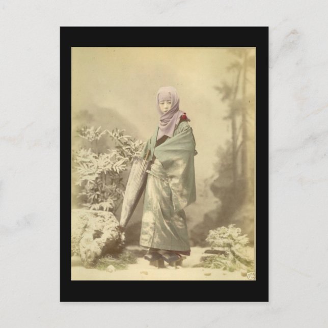 Geisha circa Winter 1885 Postcard (Front)