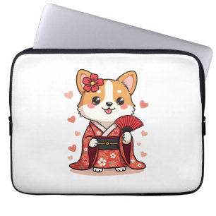 Geisha Corgi Dog Lover Welsh Laptop Sleeve