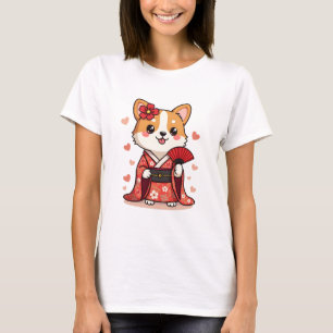 Geisha Corgi Dog Lover Welsh T-Shirt