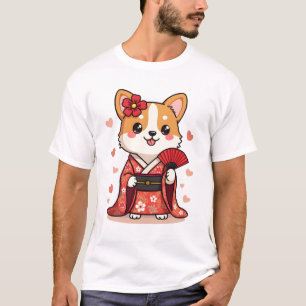 Geisha Corgi Dog Lover Welsh T-Shirt