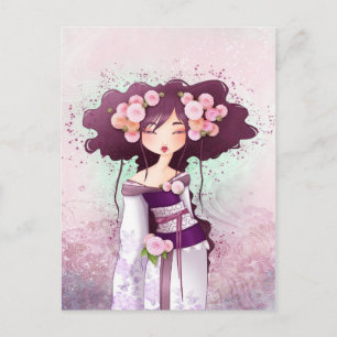 Geisha Dahlia Postcard