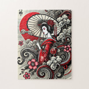 Geisha Elegance Jigsaw Puzzle