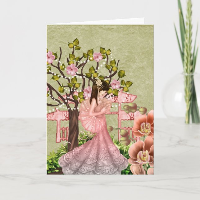 Geisha Girl All Occasion Greeting Card (Front)
