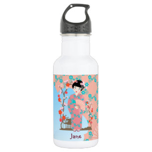 Geisha girl birthday party 532 ml water bottle