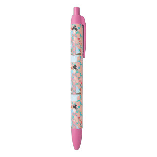 Geisha girl birthday party black ink pen