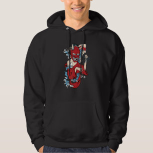 Geisha Girl Mask Japanese Demon Hoodie
