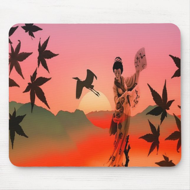Geisha Girl Mouse Mat (Front)