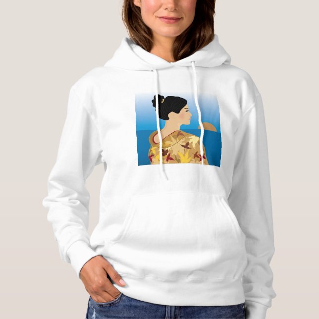 Geisha Girl Womens Hoodie (Front)