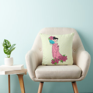 Geisha GirlThrow Pillow 16" x 16"
