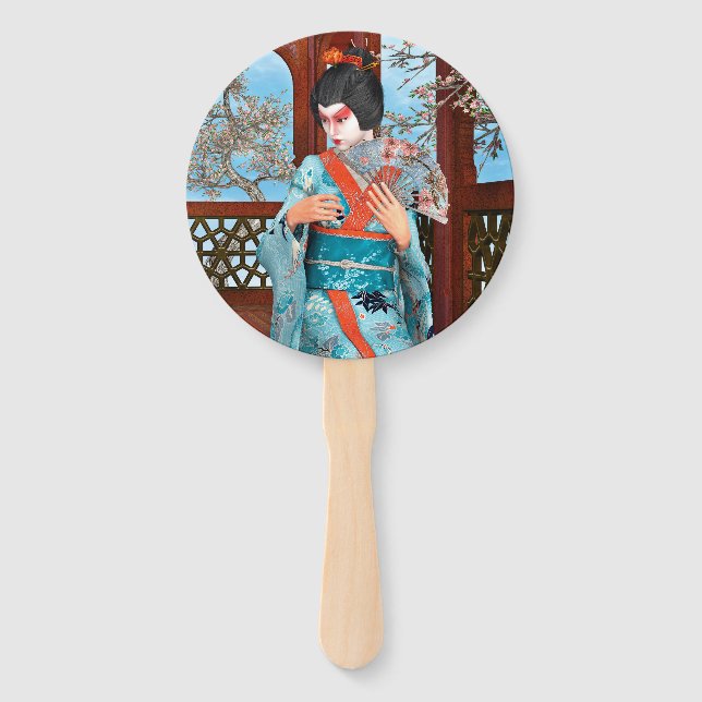 Geisha Hand Fan (Front)