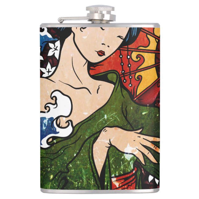 Geisha Hip Flask (Front)