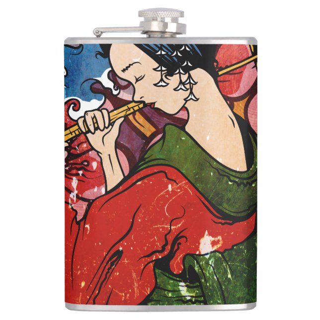 Geisha Hip Flask (Front)