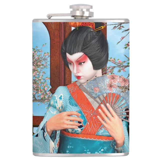 Geisha Hip Flask (Front)