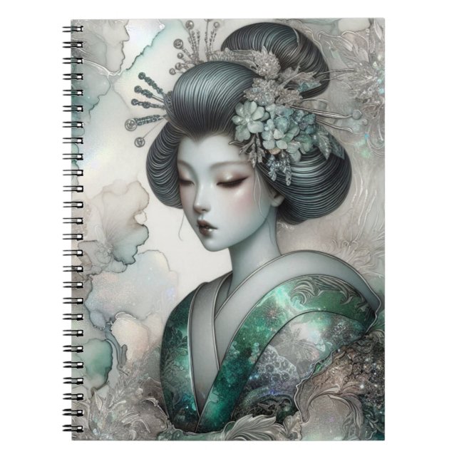 Geisha in Green Design Series #2 Notebook (Front)