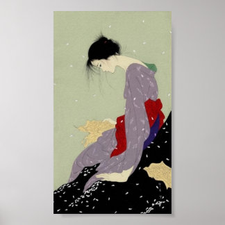 Geisha in Winter Poster