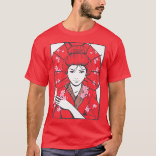 Geisha Japan Culture Sakura Cherry Blossom Geisha T-Shirt