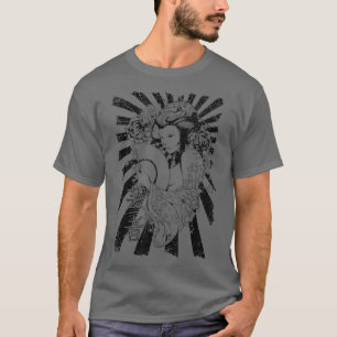 Geisha Japan Girl Tokyo Japanese Kanji Art Retro V T-Shirt