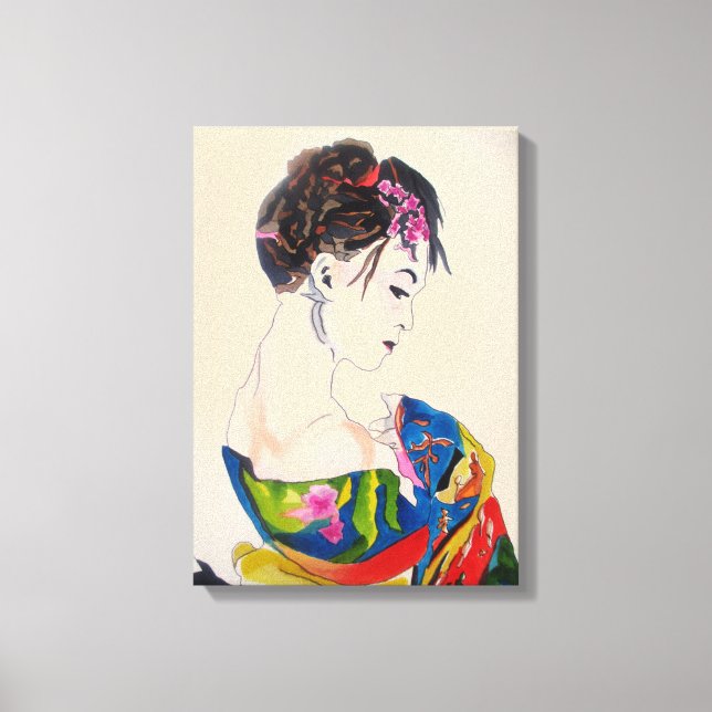 Geisha Japanese art Canvas Print (Front)