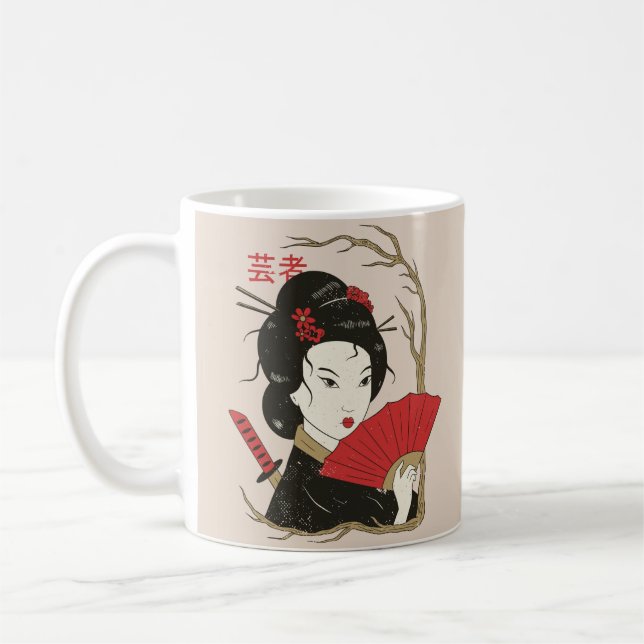 Geisha Japanese Entertainers Coffee Mug (Left)