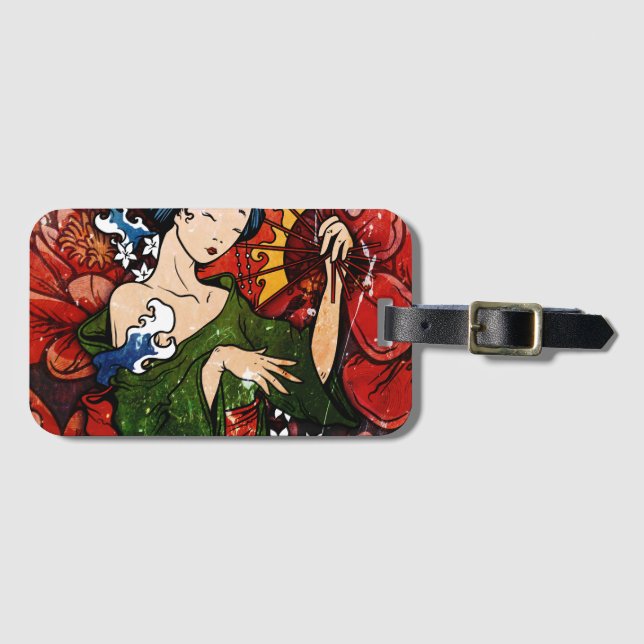 Geisha Luggage Tag (Front Horizontal)
