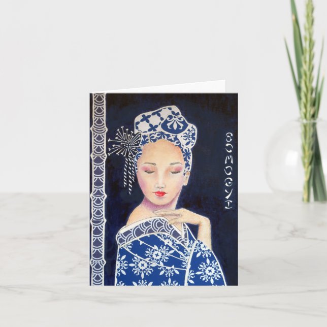 Geisha Original Art greeting card (Front)