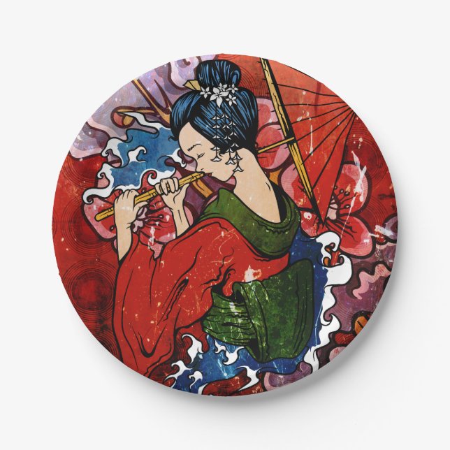 Geisha Paper Plate (Front)
