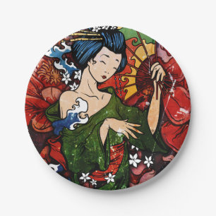 Geisha Paper Plate