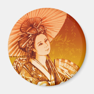 Geisha Parasol Imán Magnet