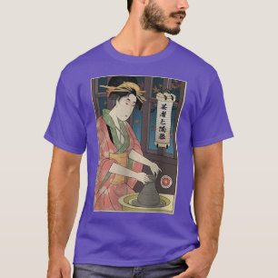 Geisha Pottery Artisan Ukiyoe Samurai Japanese Lov T-Shirt