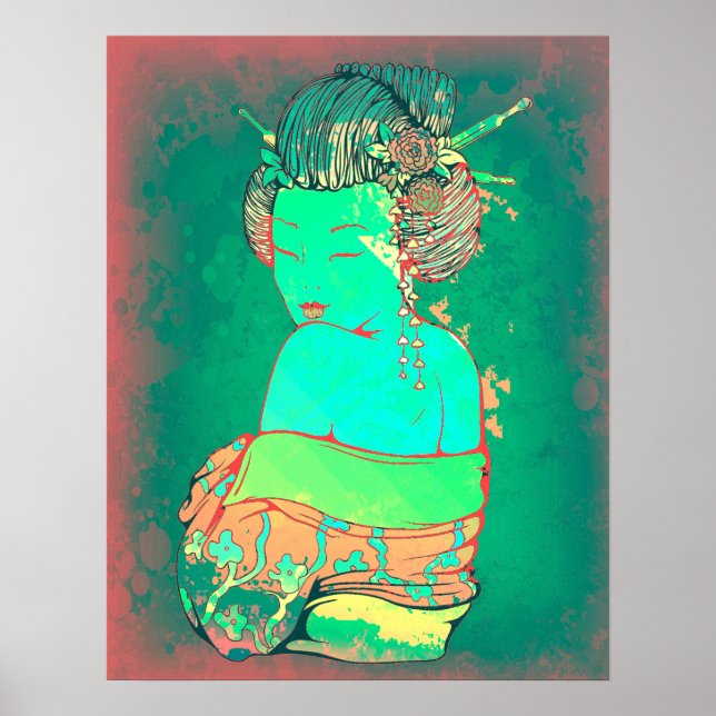 Geisha Psychedelic Poster (Front)