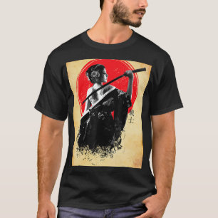 Geisha Samurai Warrior With Sword Japanese Aesthet T-Shirt